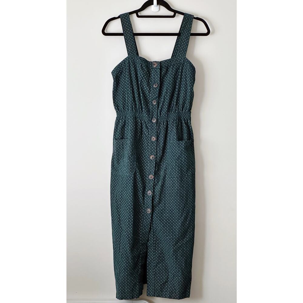 Urban Outfitters Cordelia M Dark Green Patterned Midi dress
